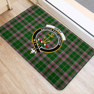 Scottish Gray Clan Crest Tartan Door Mat Tartan Plaid 2
