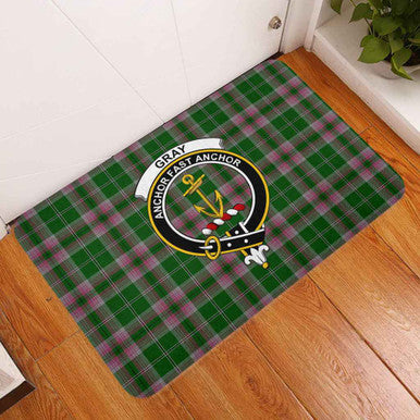 Scottish Gray Clan Crest Tartan Door Mat Tartan Plaid 3