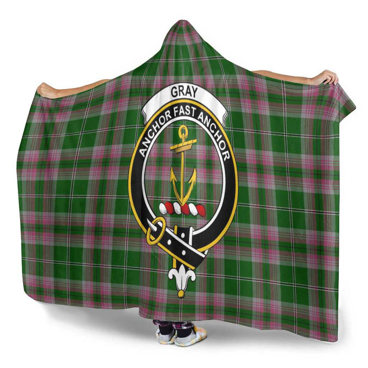 Scottish Gray Clan Crest Tartan Hooded Blanket Tartan Plaid 3