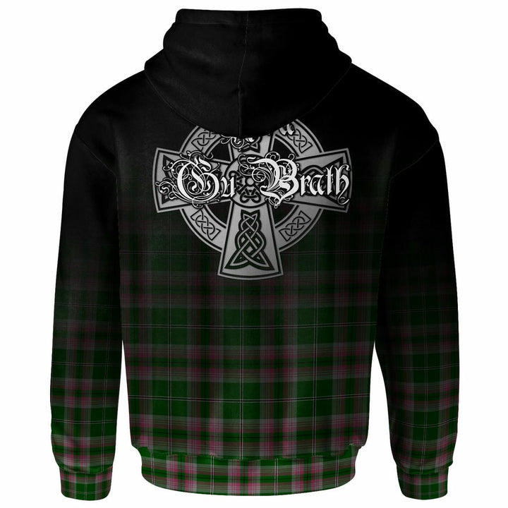 Scottish Gray Clan Crest Tartan Hoodie - Alba Gu Brath Family Crest Celtic Inspired Back Side Tartan Plaid