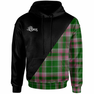 Scottish Gray Clan Crest Tartan Hoodie - Military Logo Front Side Tartan Plaid