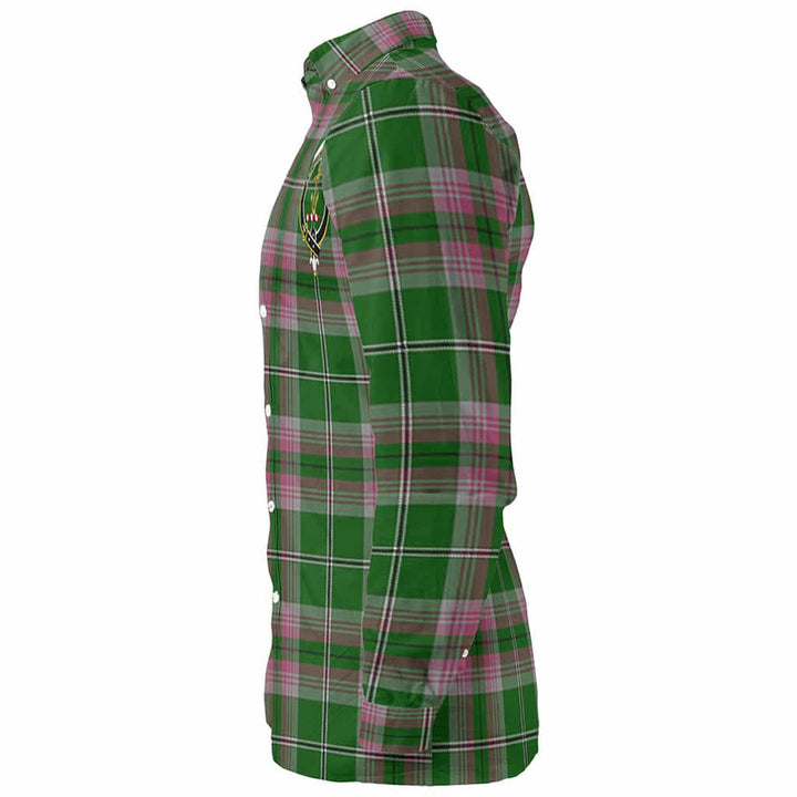 Scottish Gray Clan Crest Tartan Long Sleeve Shirt Tartan Plaid