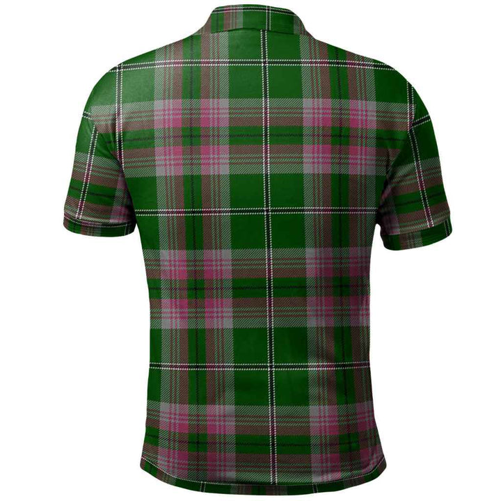 Scottish Gray Clan Crest Tartan Polo Shirt Back Side Tartan Plaid