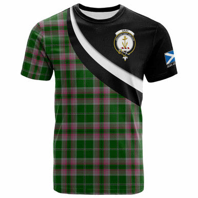 Scottish Gray Clan Crest Tartan T-Shirt - Scotland Forever Style Front Side Tartan Plaid