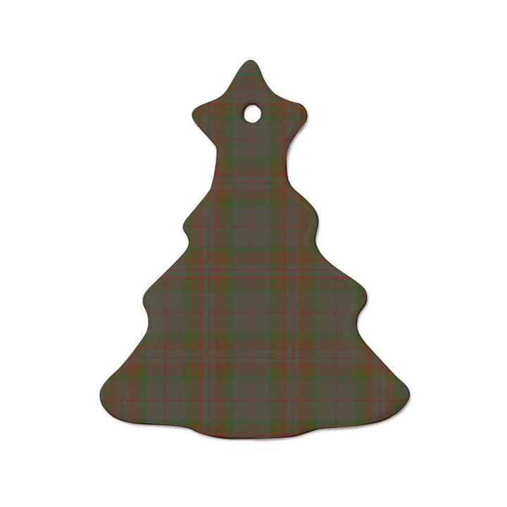 Scottish Gray Clan Tartan Ceramic Ornament  Tree Shape Tartan Plaid