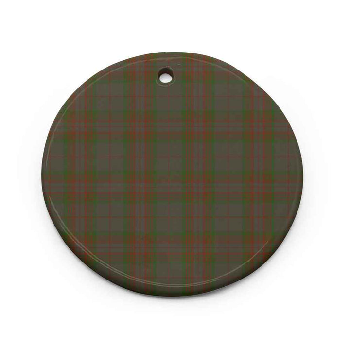 Scottish Gray Clan Tartan Ceramic Ornament Circle Shape Tartan Plaid