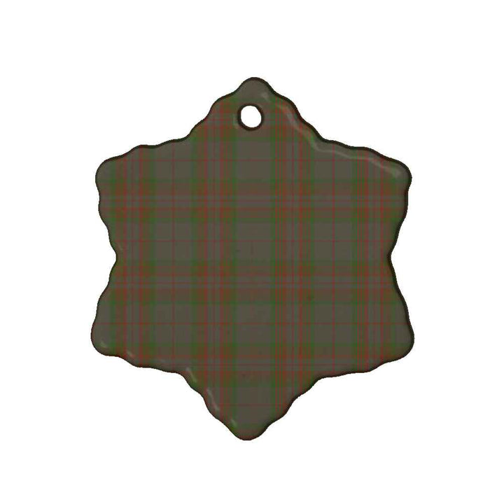 Scottish Gray Clan Tartan Ceramic Ornament Snow Flake Shape Tartan Plaid