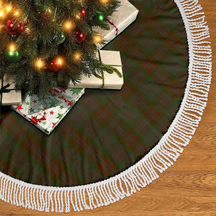 Scottish Gray Clan Tartan Christmas Tree Skirt Tassels 2 Tartan Plaid