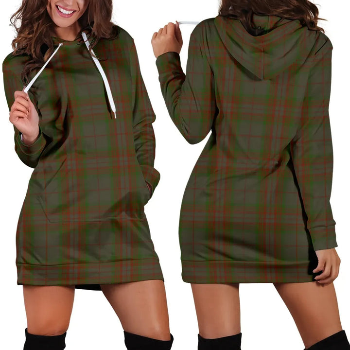 Scottish Gray Clan Tartan Hoodie Dress