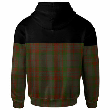 Scottish Gray Clan Tartan Hoodie - Horizontal Style Back Side Tartan Plaid