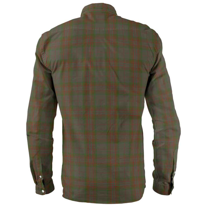 Scottish Gray Clan Tartan Long Sleeve Shirt Back Side Tartan Plaid