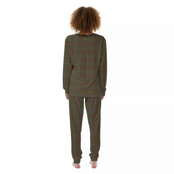 Scottish Gray Clan Tartan Pajama Set Women Back Side Tartan Plaid