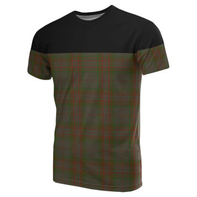 Scottish Gray Clan Tartan T-Shirt Horizontal Style Front Side Tartan Plaid