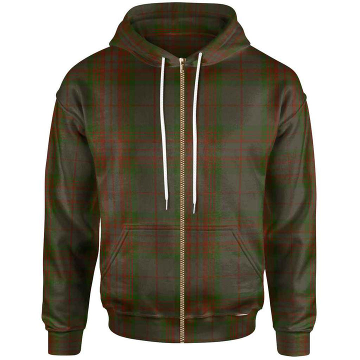 Scottish Gray Clan Tartan Hoodie Zip Tartan Plaid