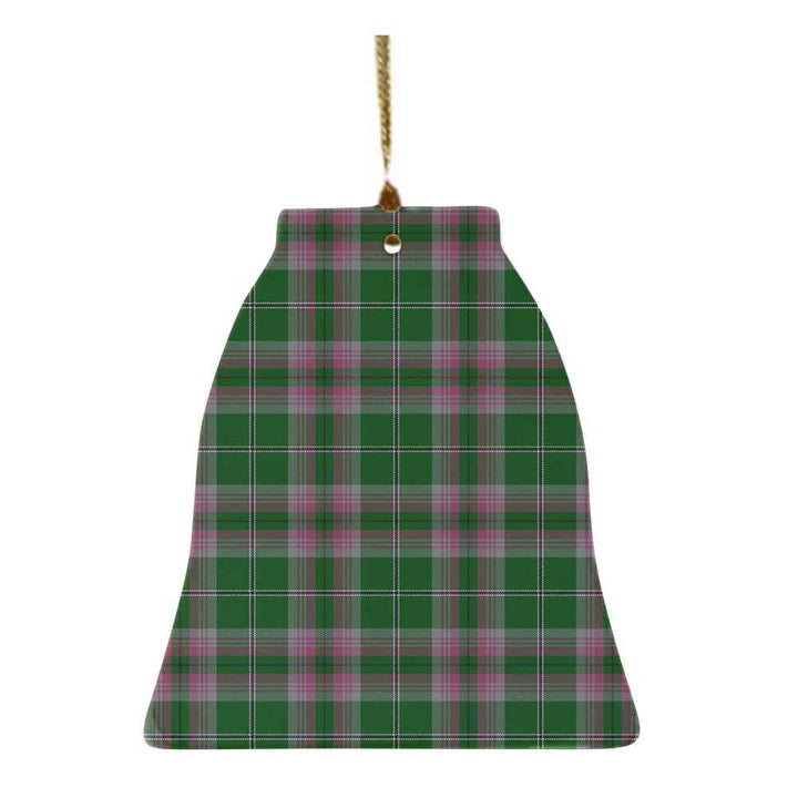 Scottish Gray Hunting Clan Tartan Ceramic Ornament Bell Shape Tartan Plaid