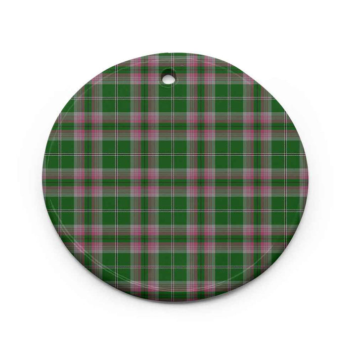 Scottish Gray Hunting Clan Tartan Ceramic Ornament Circle Shape Tartan Plaid
