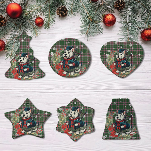 Scottish Gray Hunting Clan Tartan Ceramic Ornament Cute Scottish Terrier Dog All Style Tartan Plaid