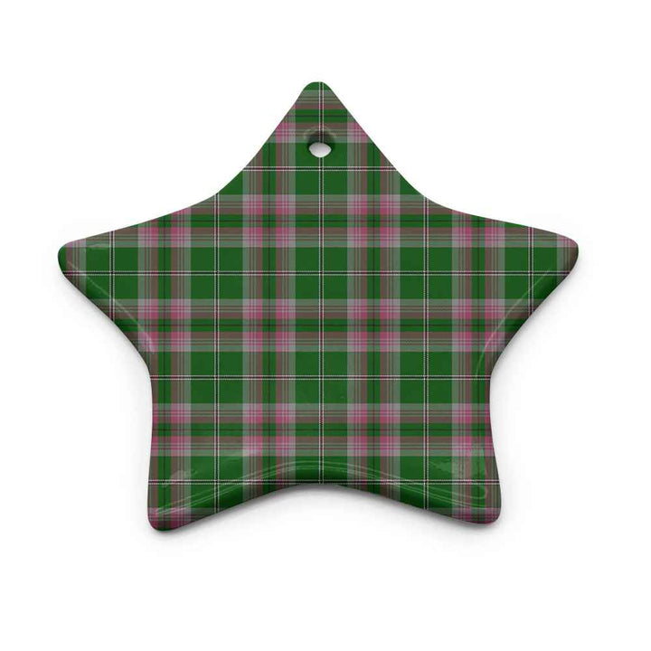Scottish Gray Hunting Clan Tartan Ceramic Ornament Star Shape Tartan Plaid