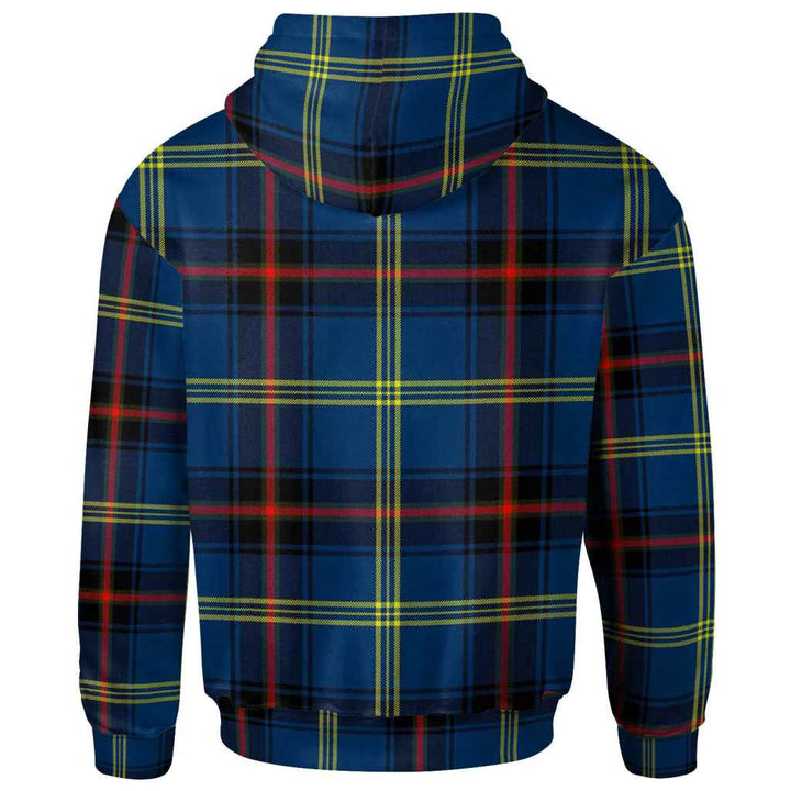 Scottish Grewar Clan Tartan Hoodie Back Side Tartan Plaid