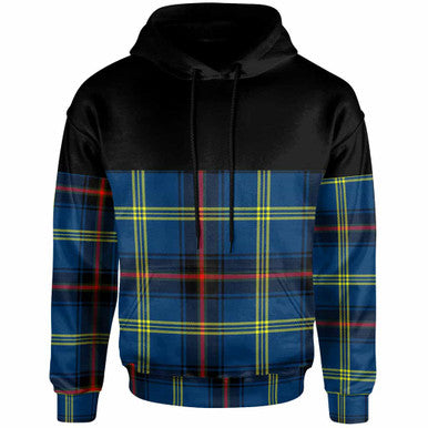 Scottish Grewar Clan Tartan Hoodie - Horizontal Style Front Side Tartan Plaid