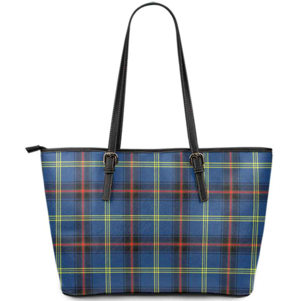 Scottish Grewar Clan Tartan Leather Tote Tartan Plaid