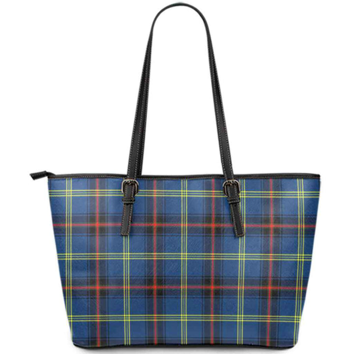 Scottish Grewar Clan Tartan Leather Tote Tartan Plaid