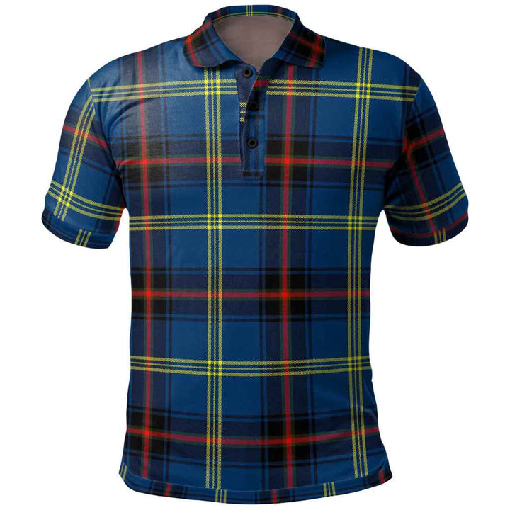 Scottish Grewar Clan Tartan Polo Shirt Front Side Tartan Plaid