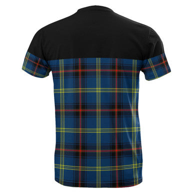 Scottish Grewar Clan Tartan T-Shirt Horizontal Style Back Side Tartan Plaid