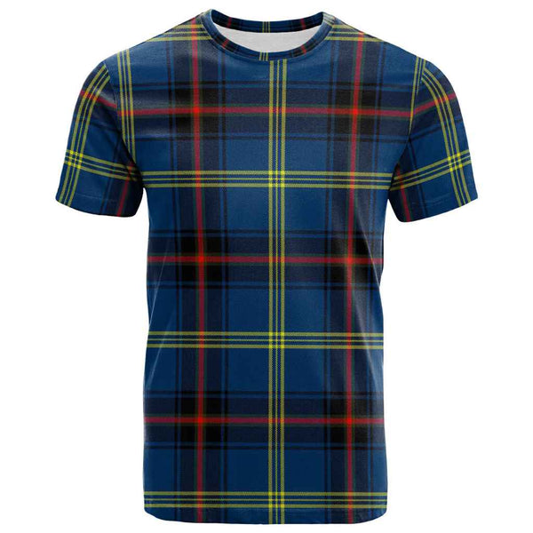 Scottish Grewar Clan Tartan T-Shirt Front Side Tartan Plaid