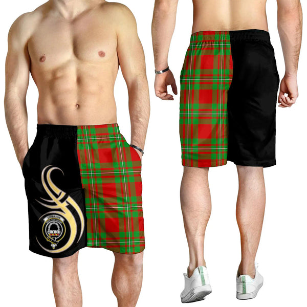 Scottish Grierson Clan Crest Tartan Believe in Me Men's Shorts