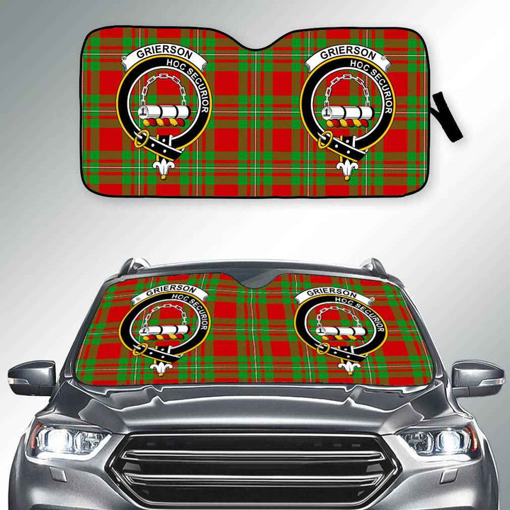 Scottish Grierson Clan Crest Tartan Car Windshield Sun Shade Tartan Plaid 2