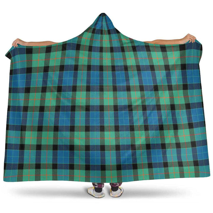 Scottish Gunn Ancient Clan Tartan Hooded Blanket Tartan Plaid 1