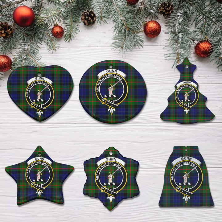 Scottish Gunn Clan Crest Tartan Ceramic Ornament All Tartan Plaid