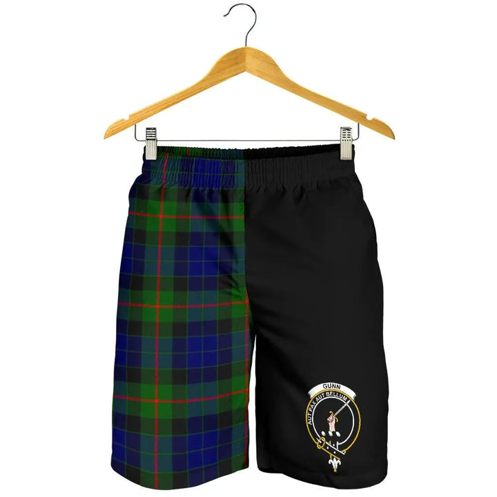 Scottish Gunn Clan Crest Tartan Half of Me Men's Shorts