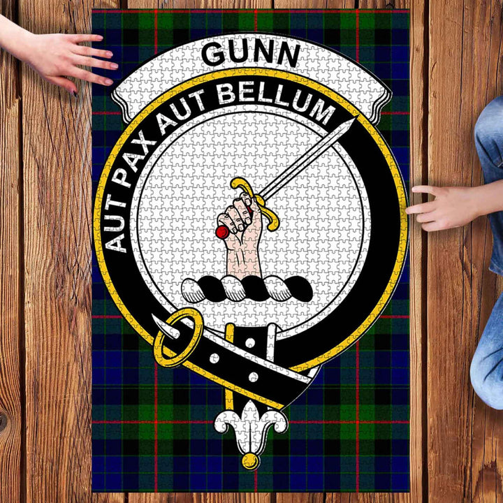 Scottish Gunn Clan Crest Tartan Jigsaw Puzzle 3