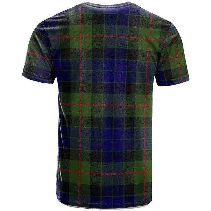 Scottish Gunn Clan Crest Tartan T-Shirt Back Side Tartan Plaid
