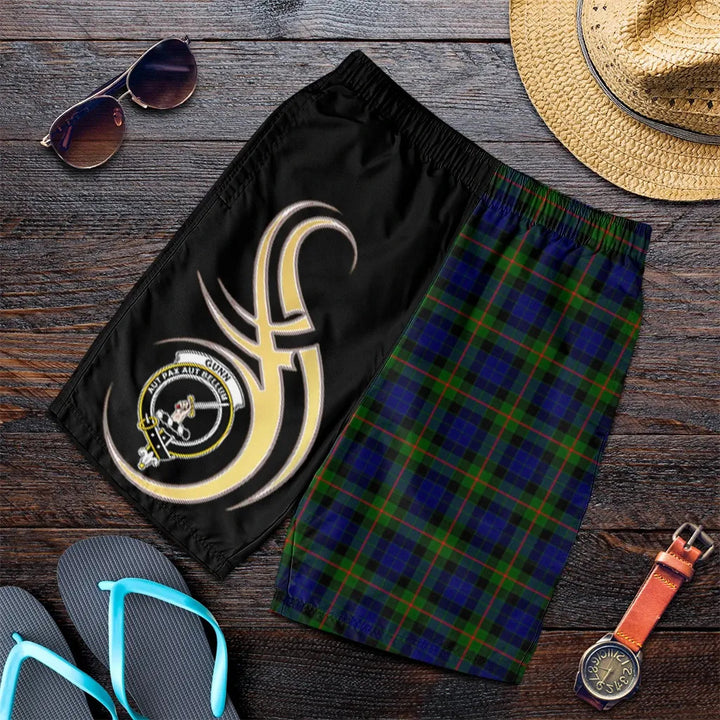 Scottish Gunn Modern Clan Crest Tartan Believe in Me Men's Shorts