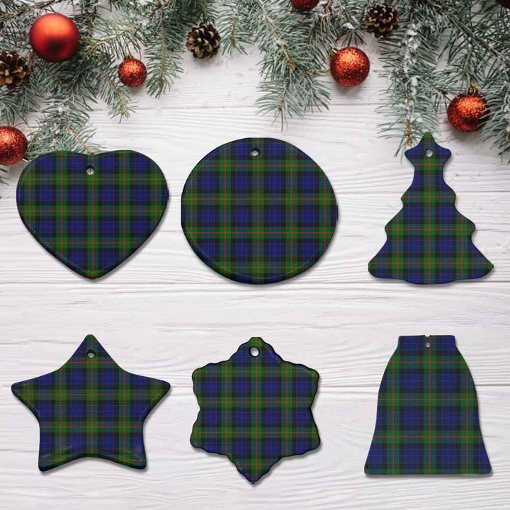 Scottish Gunn Modern Clan Tartan Ceramic Ornament All Tartan Plaid