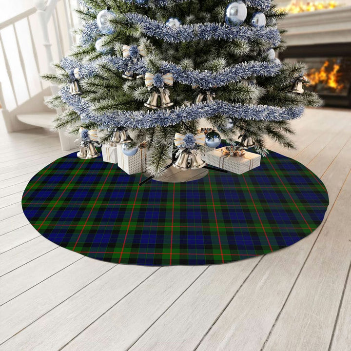 Scottish Gunn Modern Clan Tartan Christmas Tree Skirt No Tassels 3 Tartan Plaid