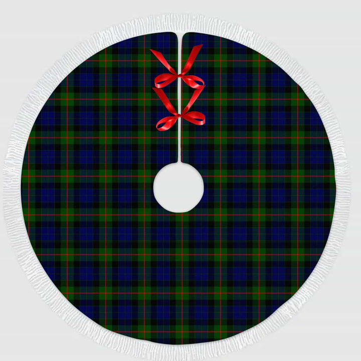 Scottish Gunn Modern Clan Tartan Christmas Tree Skirt Tassels 1 Tartan Plaid