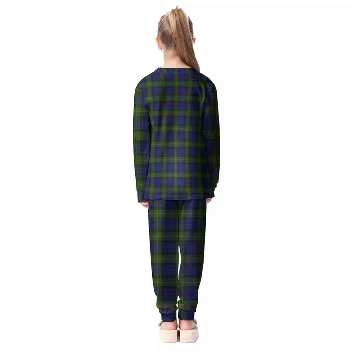 Scottish Gunn Modern Clan Tartan Pajama Set Kid Back Side Tartan Plaid