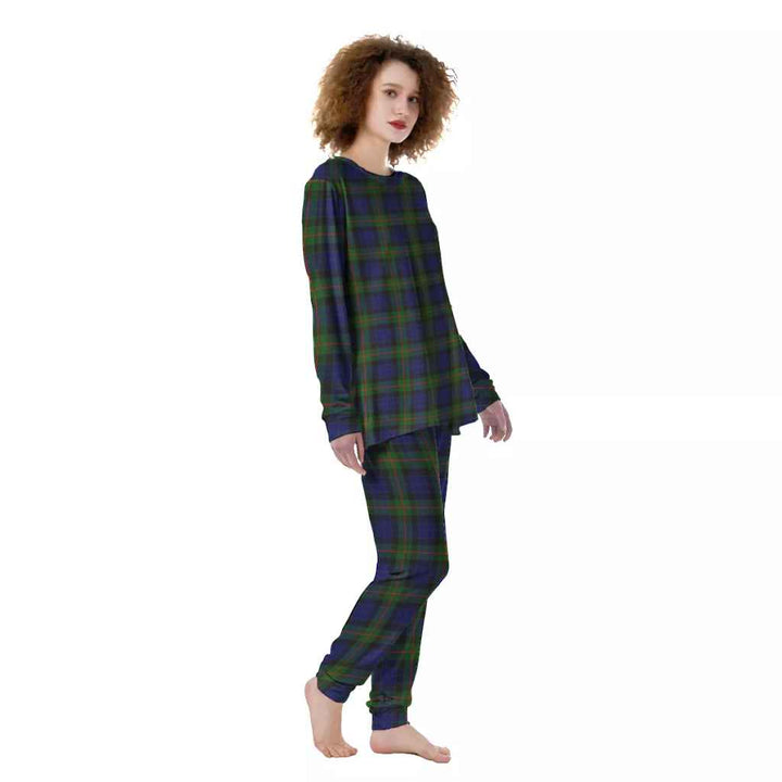 Scottish Gunn Modern Clan Tartan Pajama Set Women Front Side Tartan Plaid