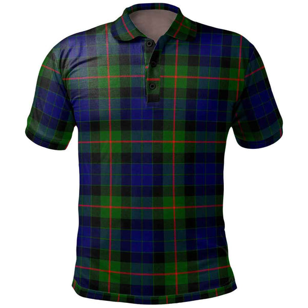 Scottish Gunn Modern Clan Tartan Polo Shirt Front Side Tartan Plaid