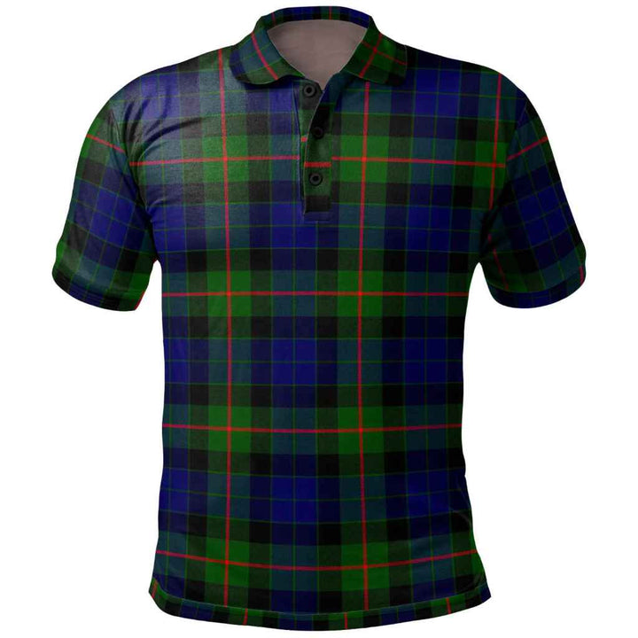 Scottish Gunn Modern Clan Tartan Polo Shirt Front Side Tartan Plaid