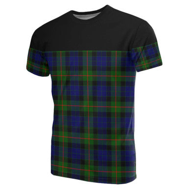 Scottish Gunn Modern Clan Tartan T-Shirt Horizontal Style Front Side Tartan Plaid