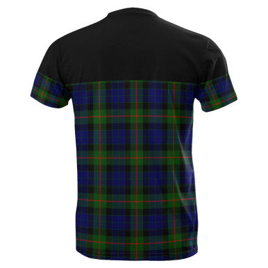 Scottish Gunn Modern Clan Tartan T-Shirt Horizontal Style Back Side Tartan Plaid