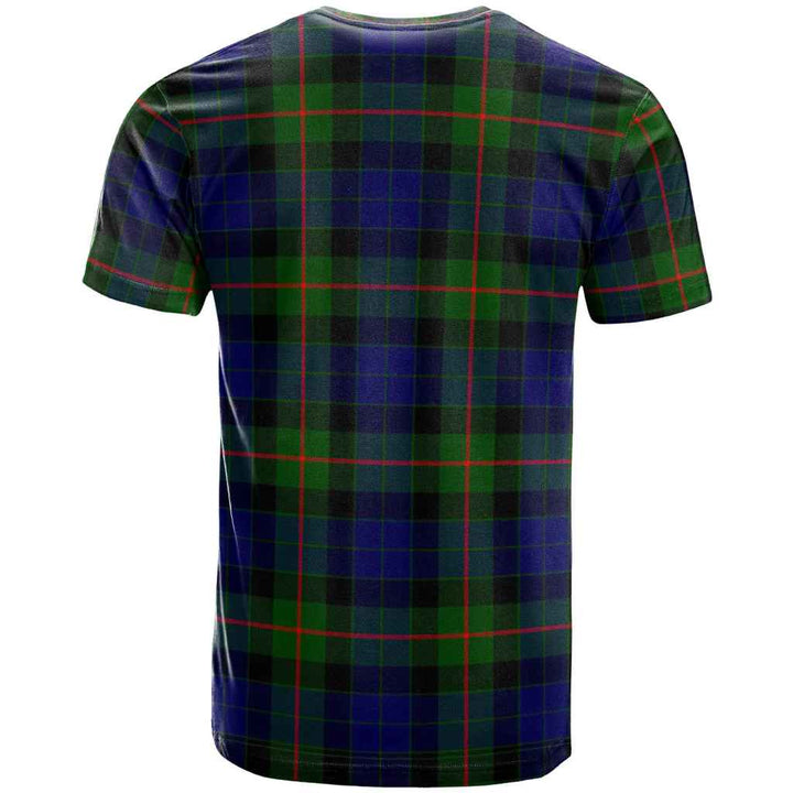 Scottish Gunn Modern Clan Tartan T-Shirt Back Side Tartan Plaid