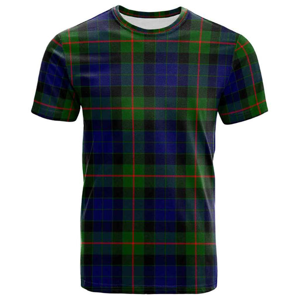 Scottish Gunn Modern Clan Tartan T-Shirt Front Side Tartan Plaid