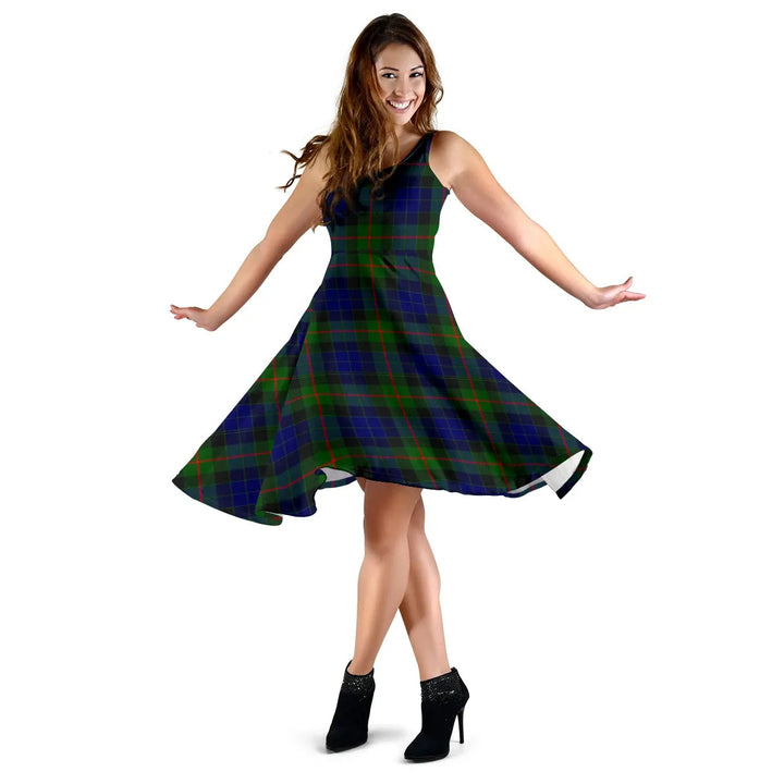 Scottish Gunn Modern Clan Tartan Women Midi Dress