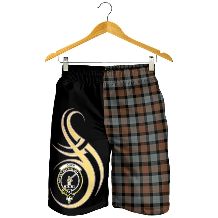 Scottish Gunn Weathered Clan Crest Tartan Believe in Me Men's Shorts